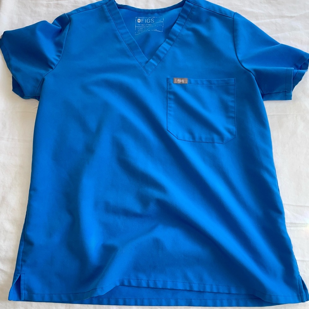 Figs Women's Blue Scrub Top